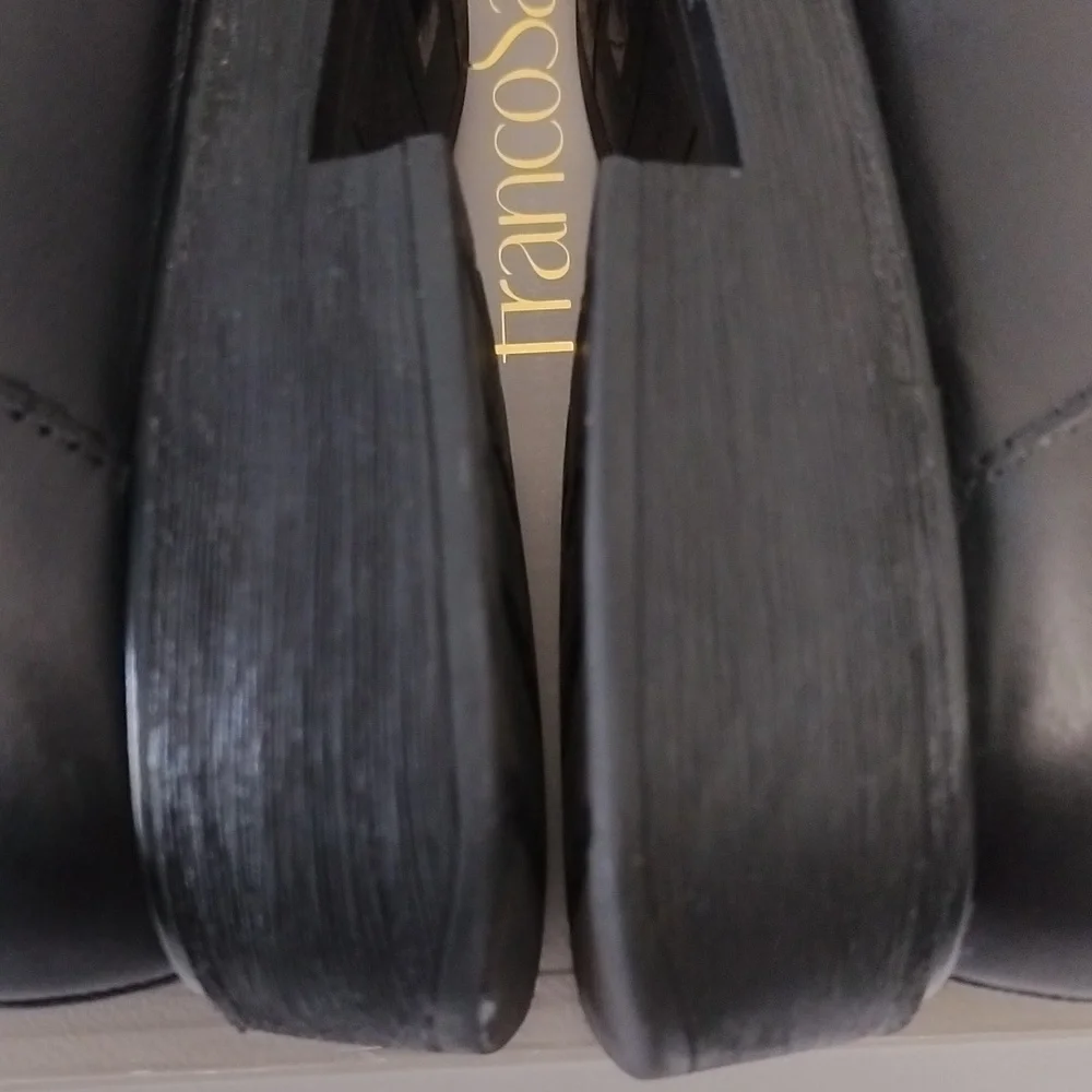 Franco Sarto Size 10 Black Leather Brood Chelsea Boots - Picture 3 of 11